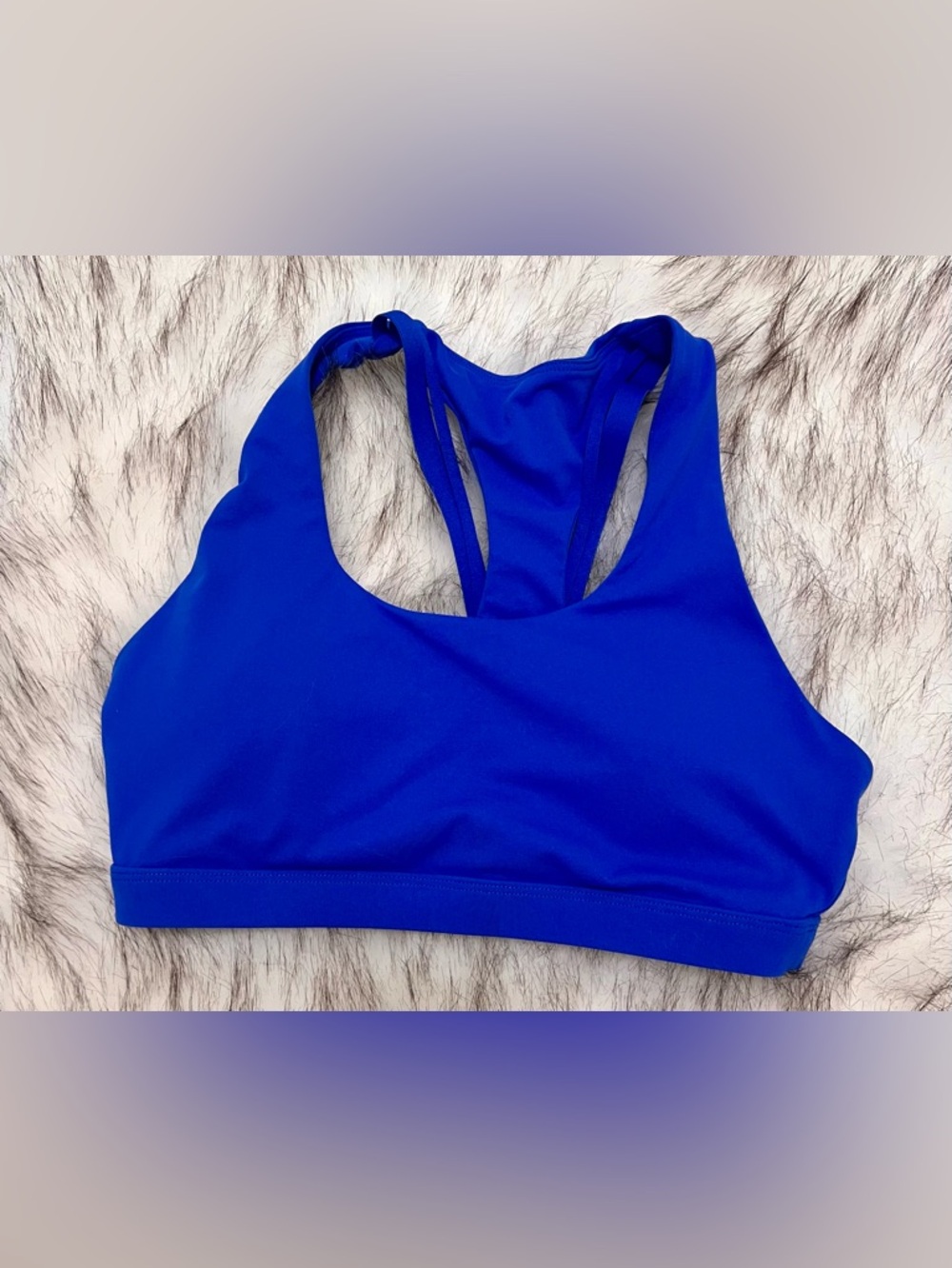 Fabletics Royal Blue Racerback Sports Bra - Picture 3 of 7